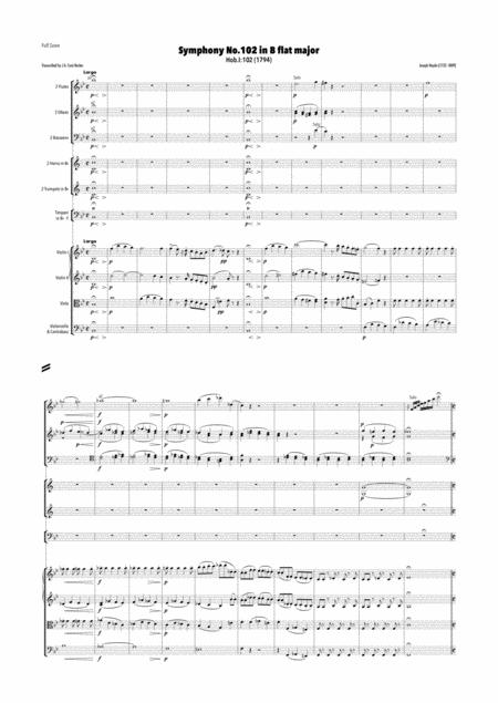 Free Sheet Music Haydn Symphony No 102 In B Flat Major Hob I 102