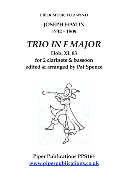 Free Sheet Music Haydn Trio In F Major For 2 Clarinets Bassoon Hob Xi 83