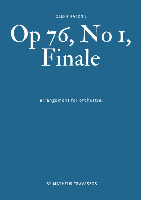 Haydns Op 76 No 1 Finale For Orchestra Sheet Music