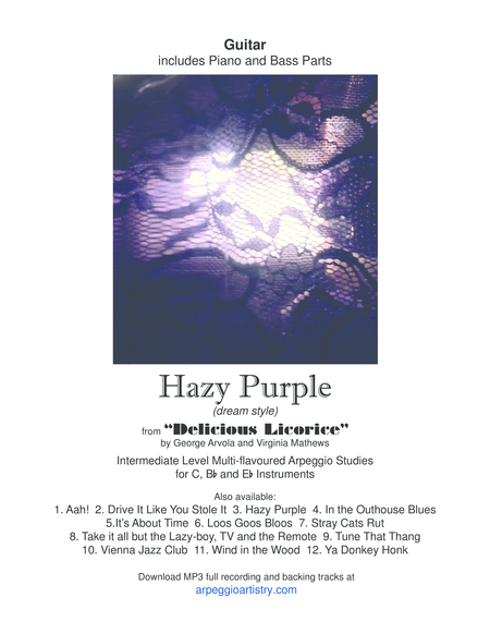 Free Sheet Music Hazy Purple Guitar