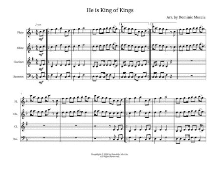 He Is King Of Kings Wind Quartet Sheet Music