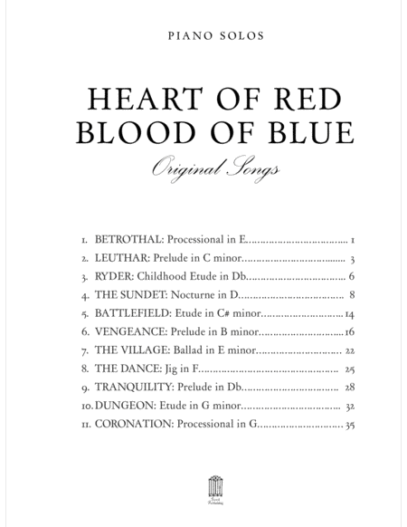 Free Sheet Music Heart Of Red Blood Of Blue Piano Solos