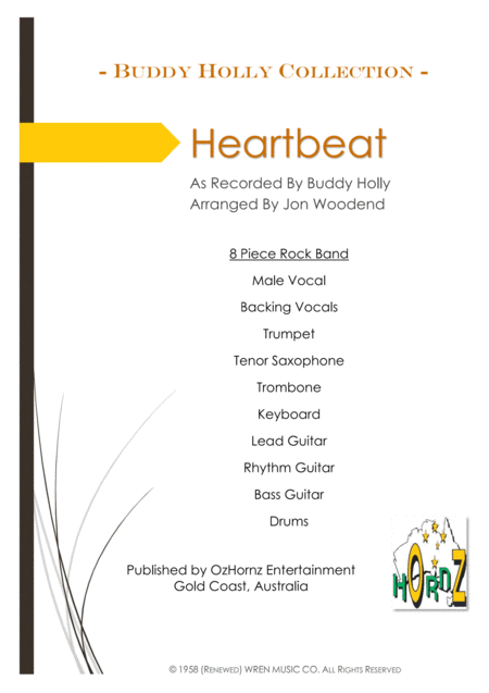 Heartbeat 8 Piece Rock Band Sheet Music