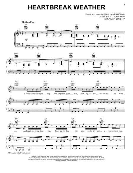 Free Sheet Music Heartbreak Weather