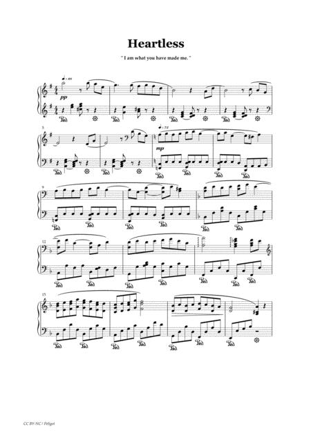 Free Sheet Music Heartless