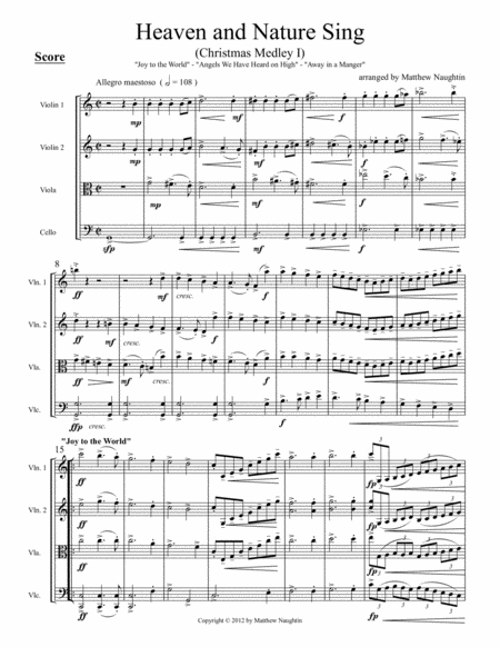 Heaven And Nature Sing Sheet Music