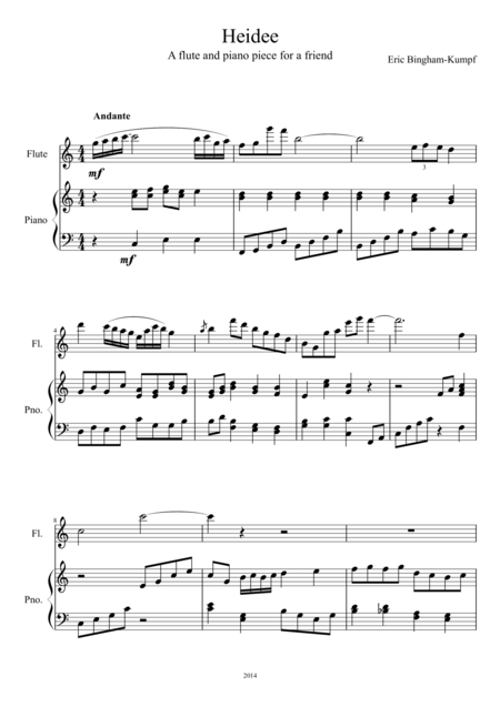 Free Sheet Music Heidee