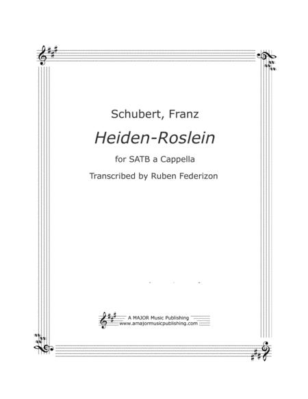 Free Sheet Music Heiden Roslein By Franz Schubert Satb A Cappella