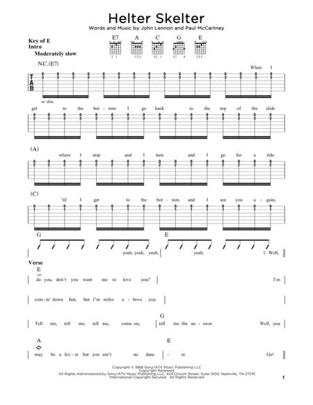 Free Sheet Music Helter Skelter