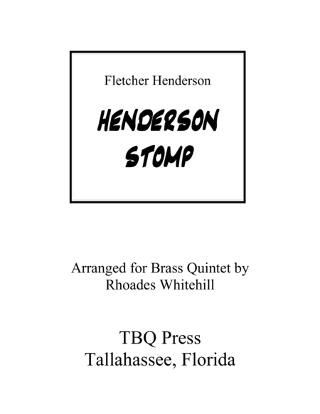 Free Sheet Music Henderson Stomp