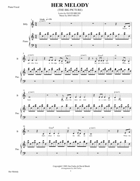 Free Sheet Music Her Melody