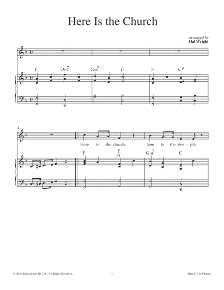 Free Sheet Music Here Is The Church