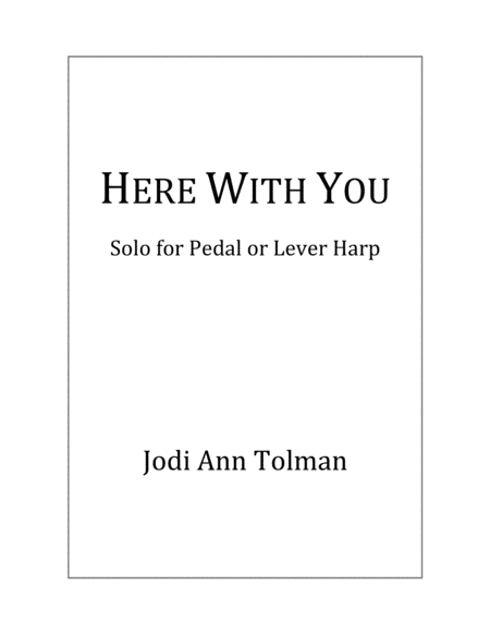 Here With You Harp Solo Sheet Music