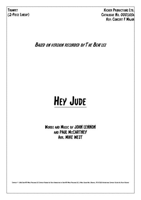 Hey Jude 2 Piece Brass Section Sheet Music