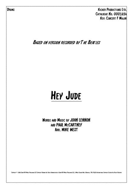 Hey Jude Drums Sheet Music