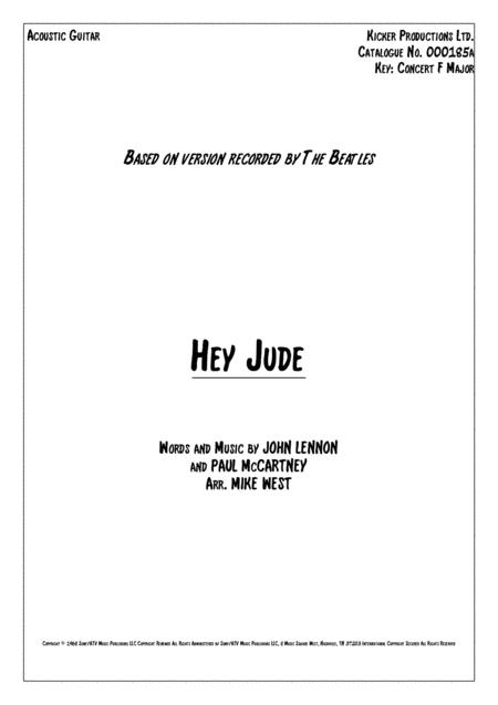 Hey Jude Guitar 2 Acoustic Sheet Music