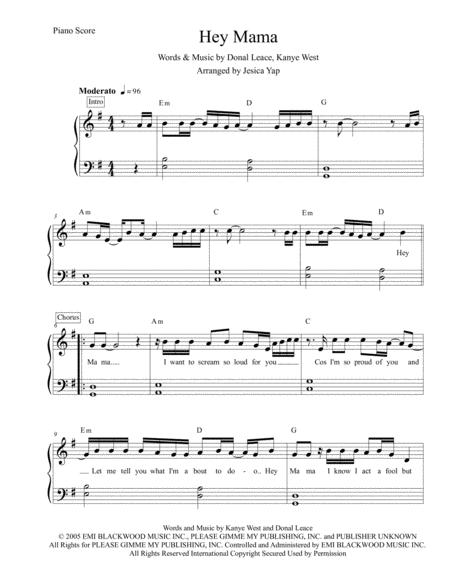 Free Sheet Music Hey Mama