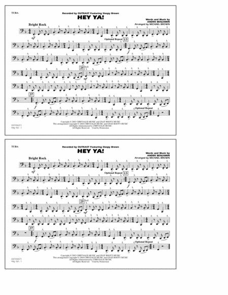 Free Sheet Music Hey Ya Arr Michael Brown Tuba