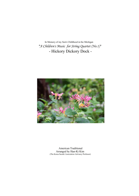 Hickory Dickory Dock For String Quartet No 1 Sheet Music