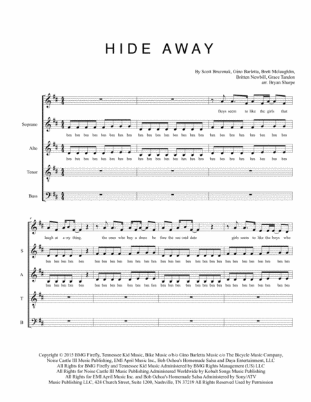 Free Sheet Music Hide Away