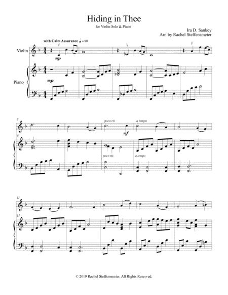 Free Sheet Music Hiding In Thee