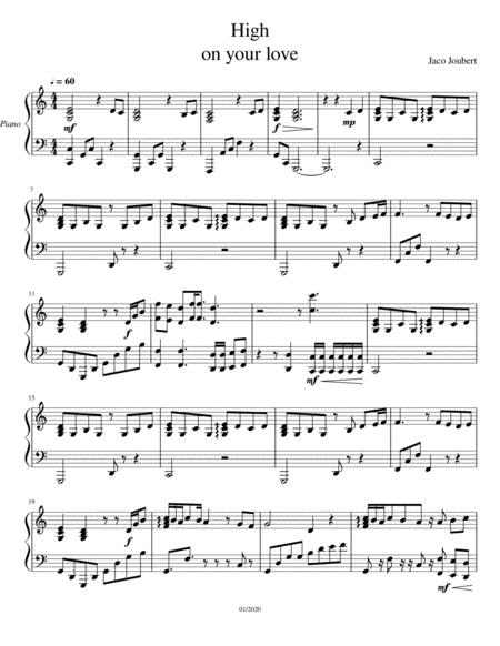 Free Sheet Music High On Your Love