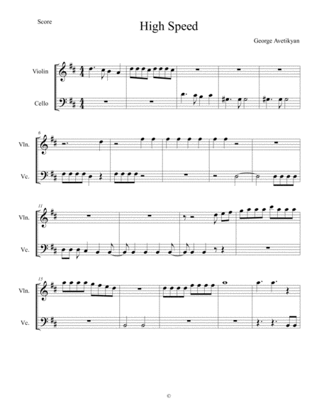 Free Sheet Music High Speed