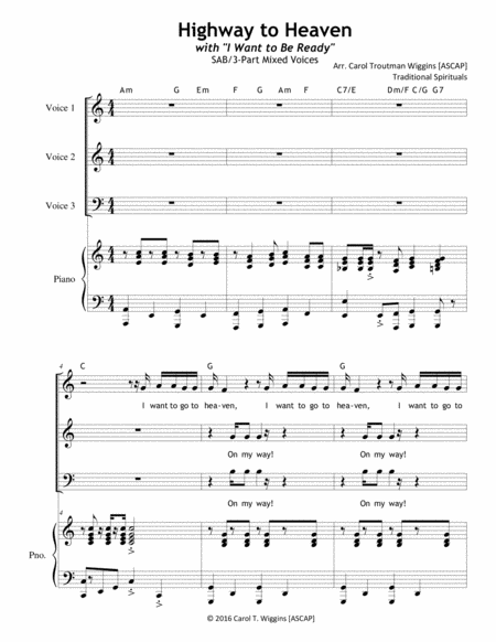 Highway To Heaven With I Want To Be Ready Sheet Music