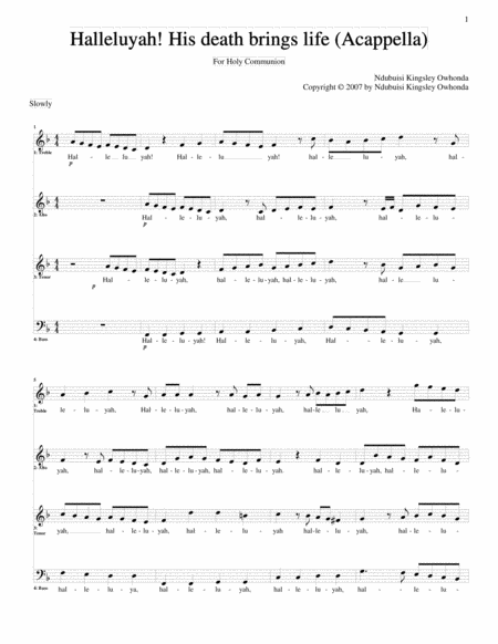 His Death Brings Life Sheet Music