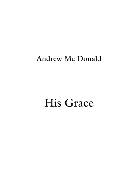 His Grace Sheet Music