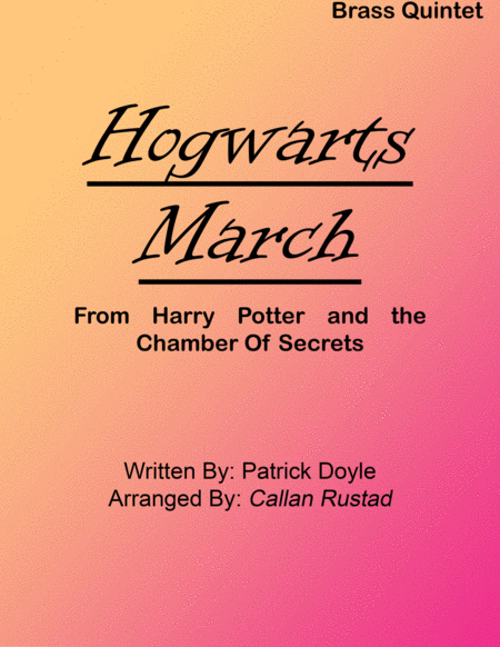 Free Sheet Music Hogwarts March Modified Brass Quintet