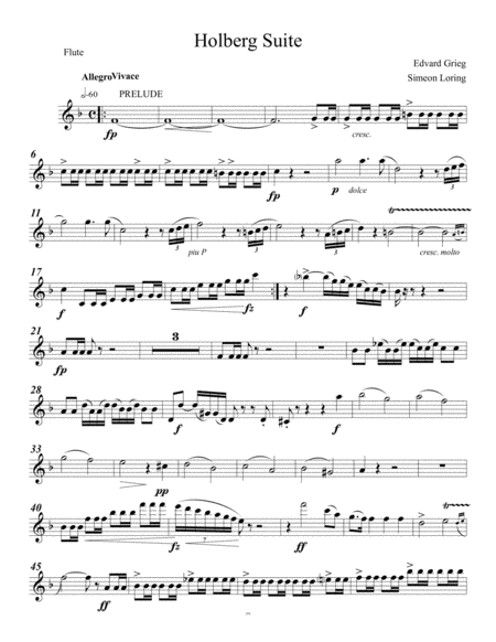 Holberg Suite By Edvard Grieg Sheet Music