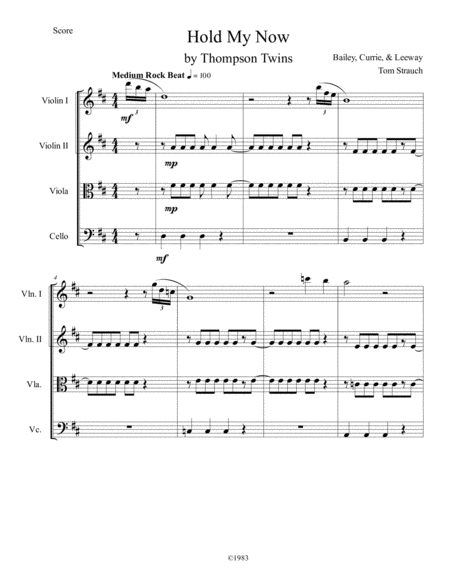 Free Sheet Music Hold Me Now
