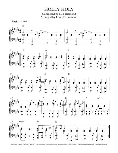 Free Sheet Music Holly Holy