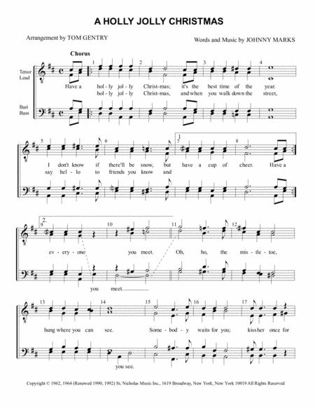 Holly Jolly Christmas A Sheet Music