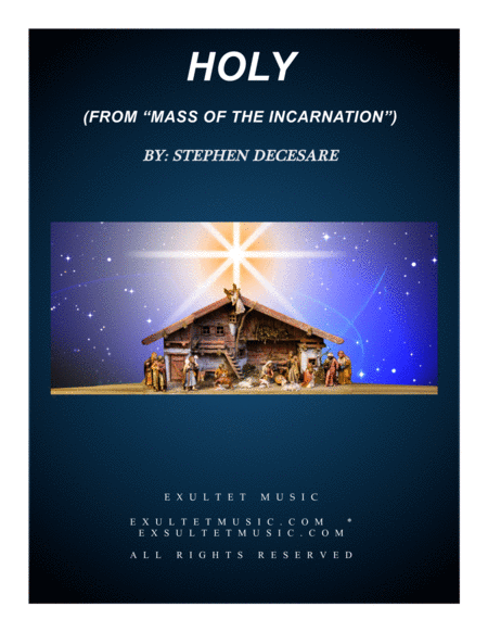 Free Sheet Music Holy From Mass Of The Incarnation