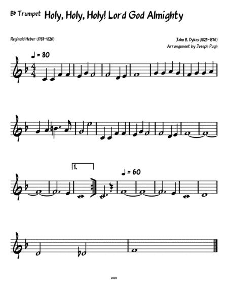 Holy Holy Holy Lord God Almighty Brass Quintet Sheet Music