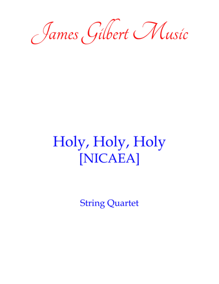 Holy Holy Holy Nicaea Sheet Music