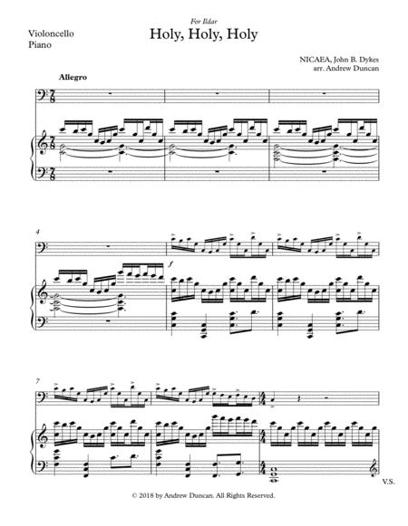 Holy Holy Holy Piano And Cello Sheet Music