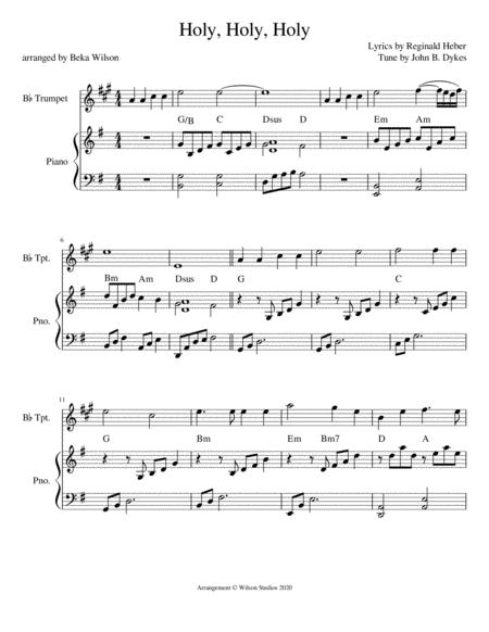 Holy Holy Holy Trumpet Solo Sheet Music