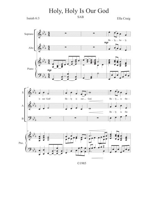 Holy Is Our God Sheet Music