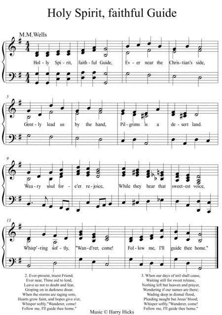 Holy Spirit Faithful Guide A New Tune To A Wonderful Old Hymn Sheet Music