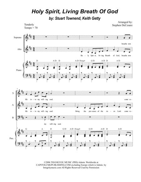 Holy Spirit Living Breath Of God For Sab Sheet Music