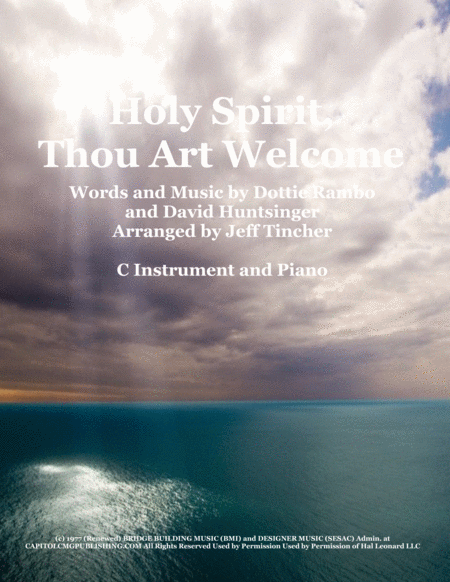 Holy Spirit Thou Art Welcome Sheet Music