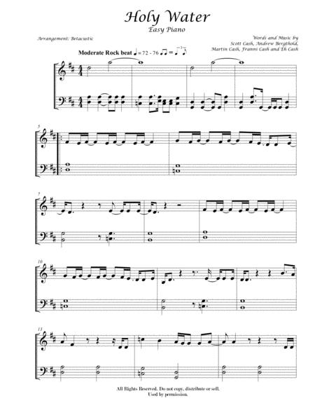 Free Sheet Music Holy Water We The Kingdom Sheet Music Easy Piano