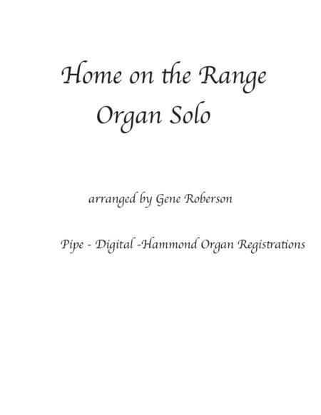 Home On The Range Organ Solo Sheet Music