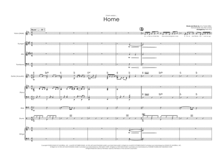 Home Vocal Rhythm Section 3 Horns Sheet Music