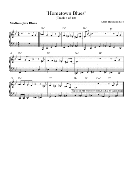 Hometown Blues Sheet Music