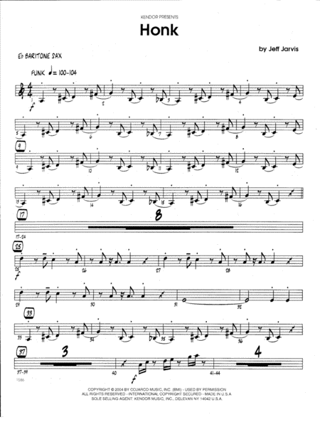 Free Sheet Music Honk 1st Bb Trumpet