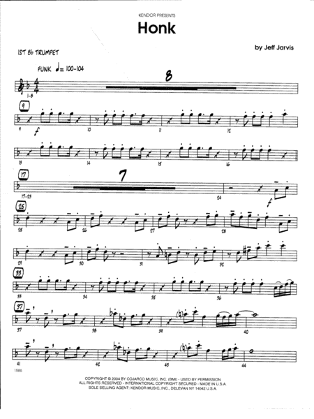 Free Sheet Music Honk 2nd Bb Trumpet